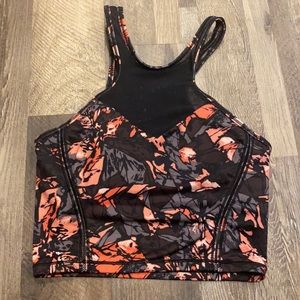 Lululemon Get it Om Bra Mini Paint Storm Espresso Multi
